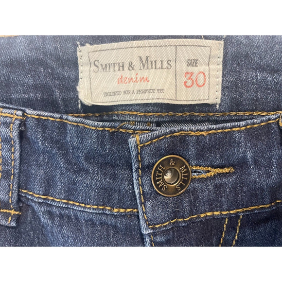 Smith and Mills Jeans Men's Size 30 x 30 Blue Denim Stretch - Picture 6 of 11